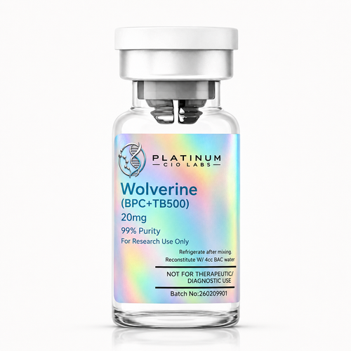 Platinum Bio Labs BPC-157 + TB-500 blend 20 mg manufacturer vial