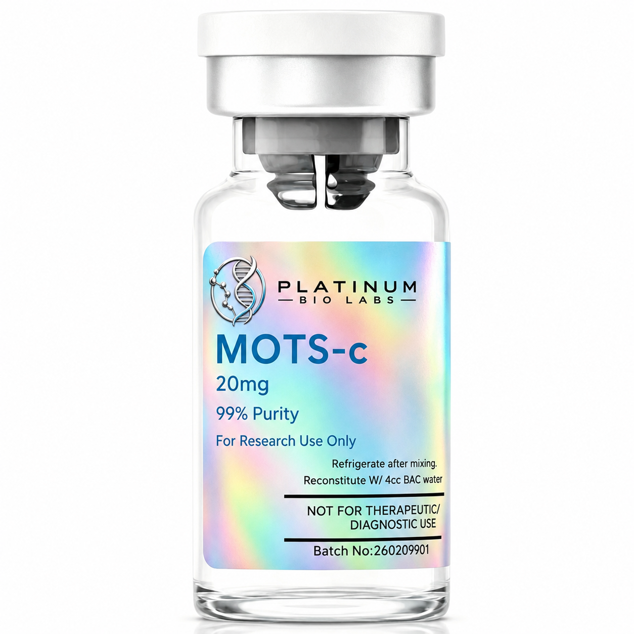 Platinum Bio Labs MOTS-c 20 mg manufacturer vial