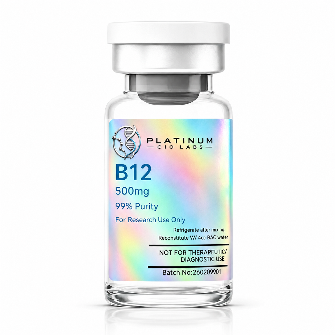 Platinum Bio Labs Vitamin B12 500 mg manufacturer vial