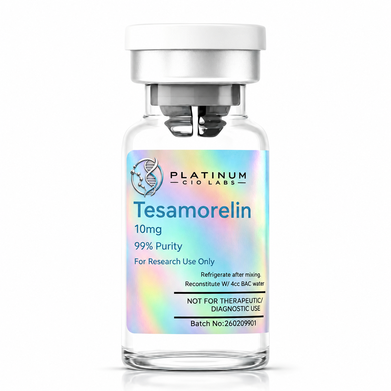 Platinum Bio Labs Tesamorelin 10 mg manufacturer vial
