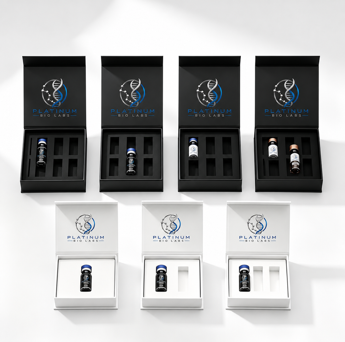 Platinum Bio Labs premium research vial packaging