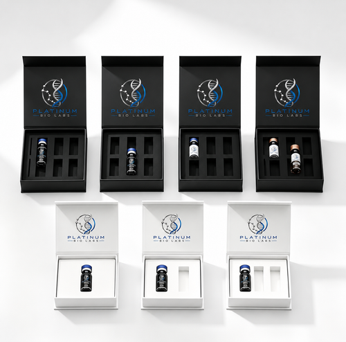 Platinum Bio Labs premium research vial packaging